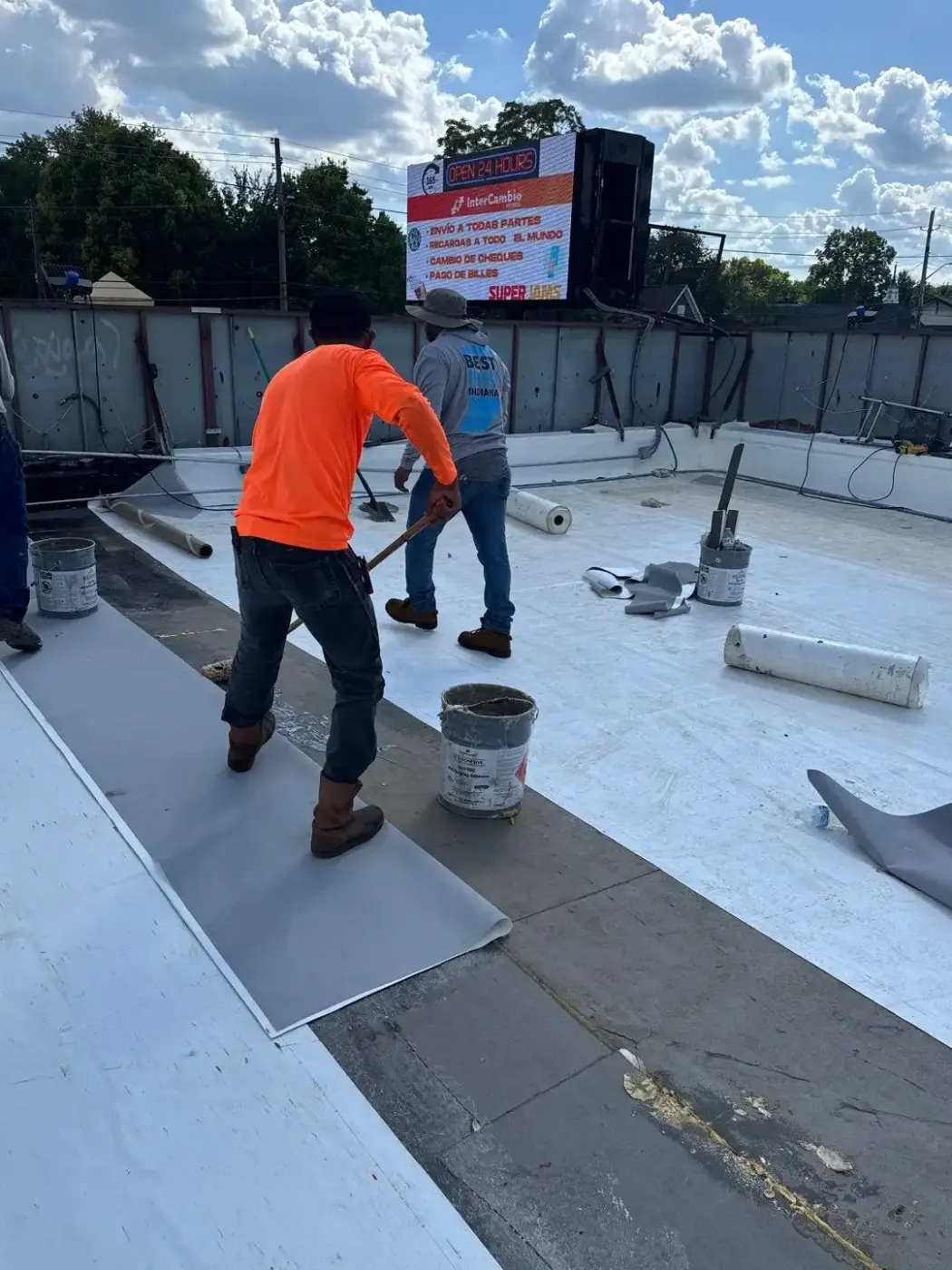 Commercial roof inspection documented in Old Northside
